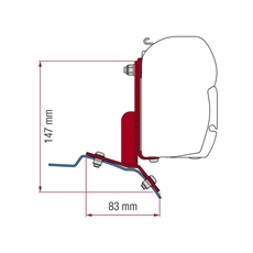 FIAMMA F35pro / F45 beslag til Ford Custom, 2 stk.